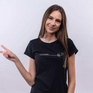 Camiseta Cd Castellón con línea y corazón.